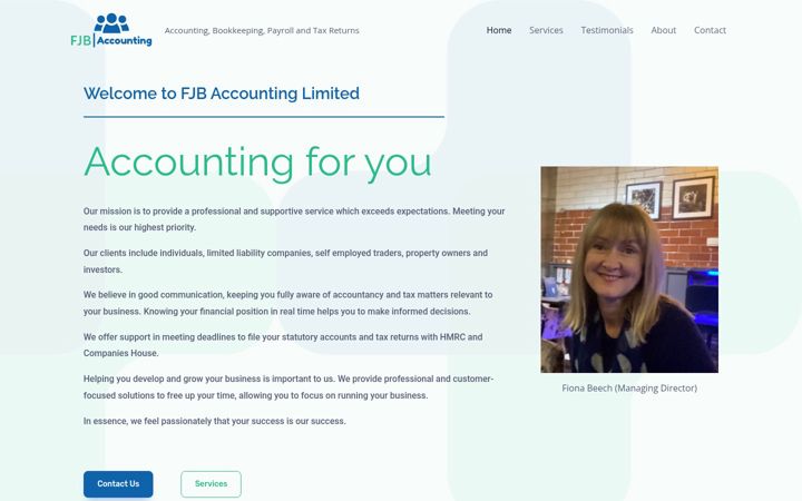 Screenshot of fjb-accounting.co.uk