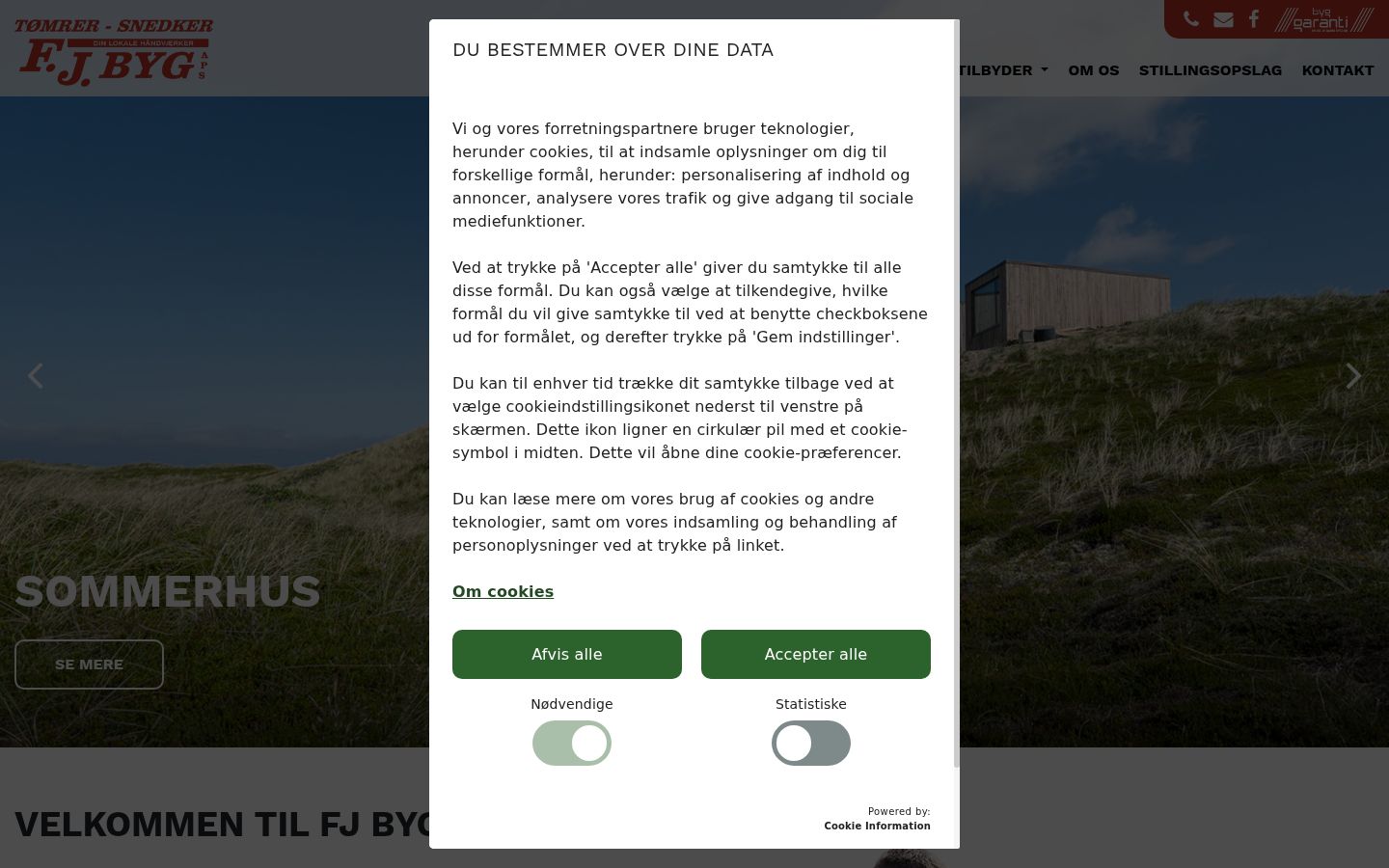 Kuvakaappaus suostumusbannerista, joka näytettiin ennen mitään vuorovaikutusta