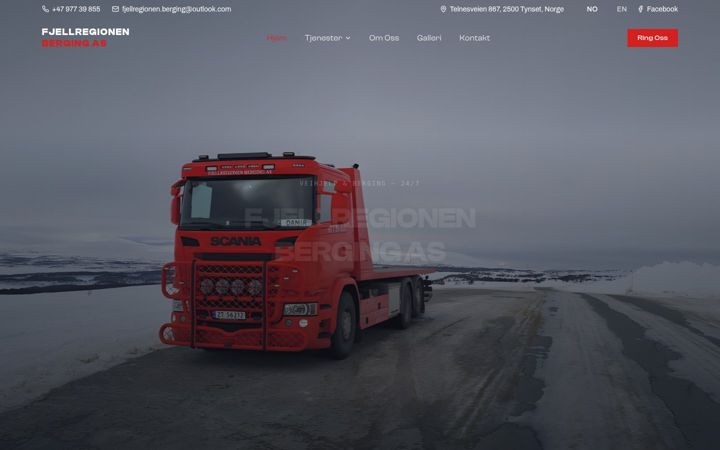 Screenshot of fjellregionenberging.no
