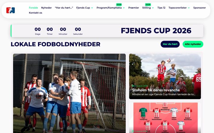 Screenshot of fjendscup.dk