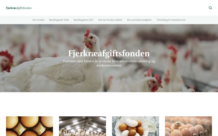 Screenshot ta' fjerkraeafgiftsfonden.dk