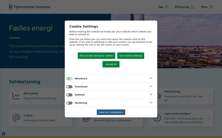 Screenshot of fjernvarmehorsens.dk