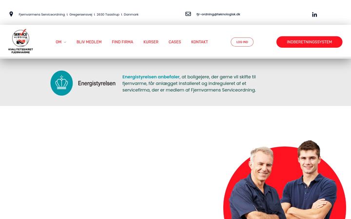 Screenshot of fjernvarmensserviceordning.dk