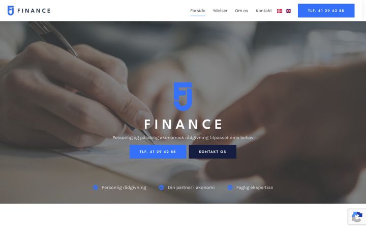 Screenshot of fjfinance.dk