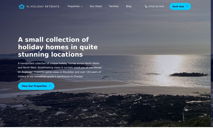 Snímek obrazovky fjholidayretreats.com
