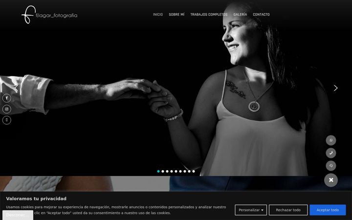 Screenshot of fjlagarfotografia.com
