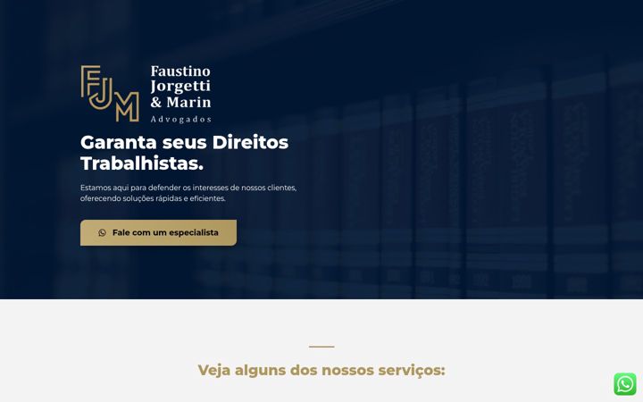 Screenshot of fjmadvogados.com.br
