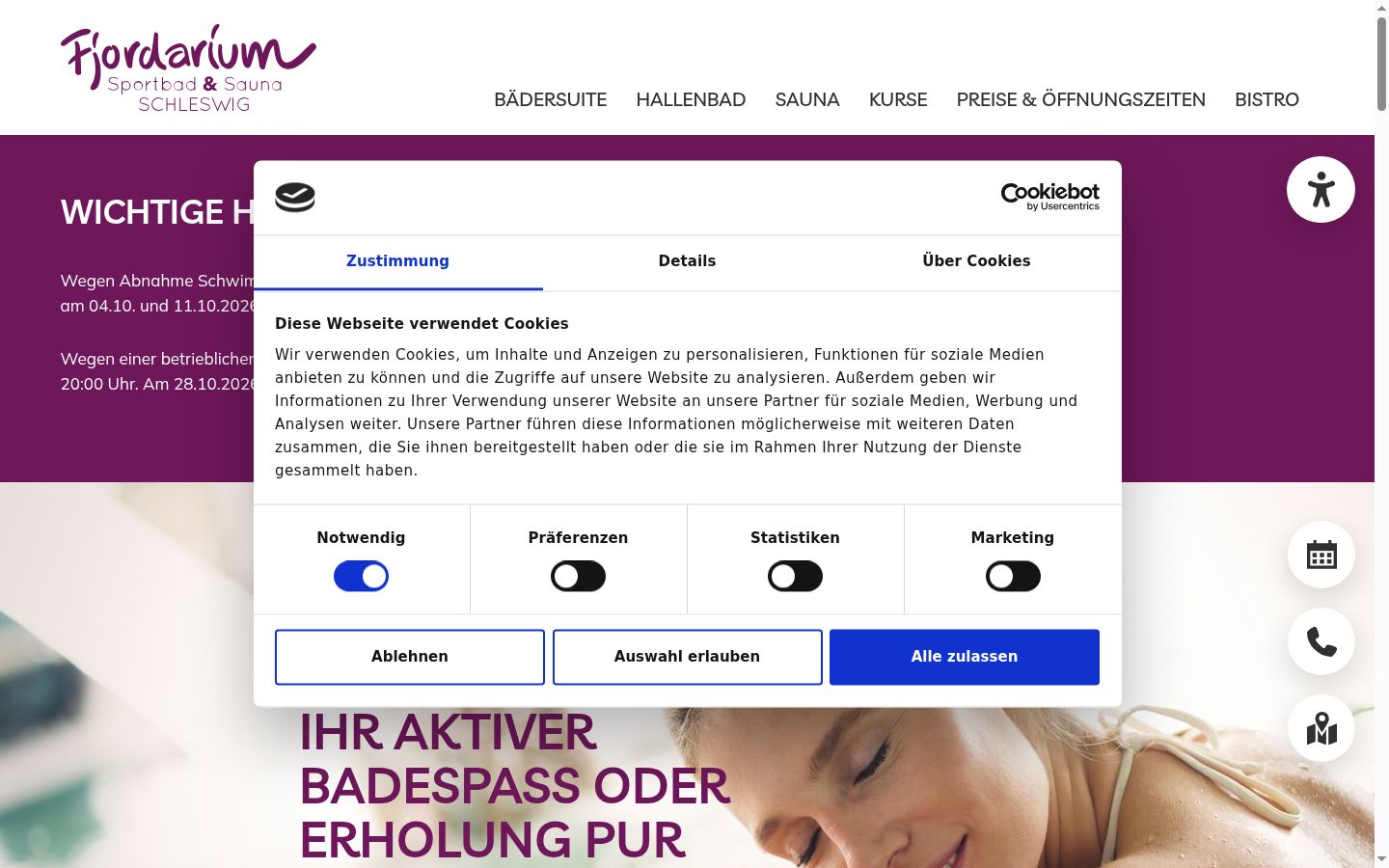 Screenshot tal-banner tal-kunsens muri qabel kwalunkwe interazzjoni