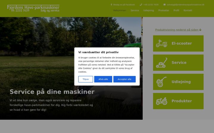 Screenshot of fjordenshaveparkmaskiner.dk