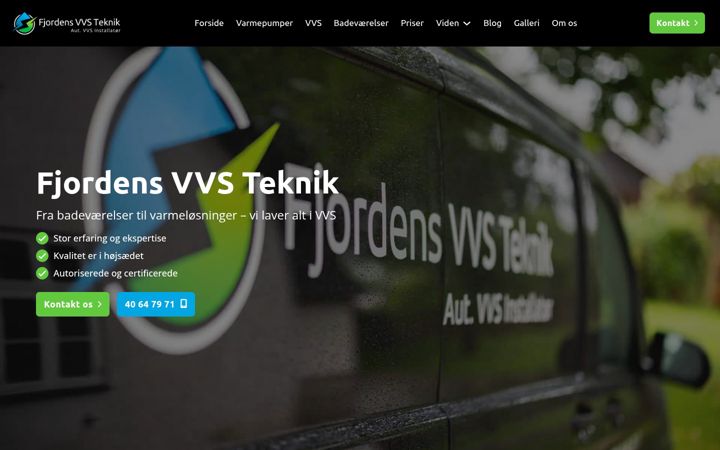 Screenshot of fjordensvvs.com