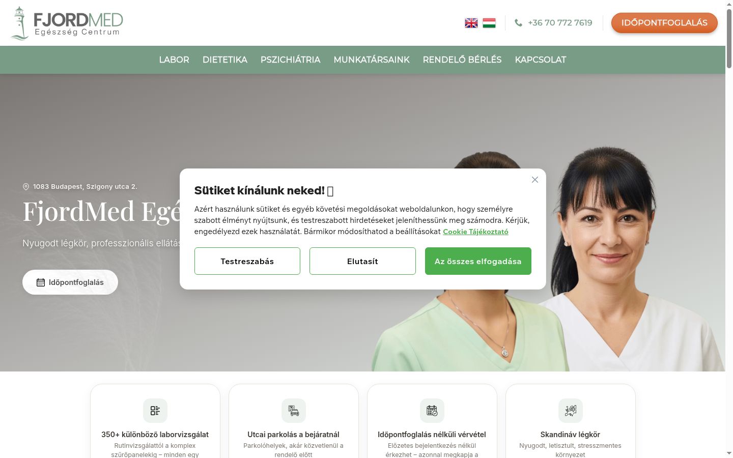Screenshot del banner di consenso mostrato prima di qualsiasi interazione