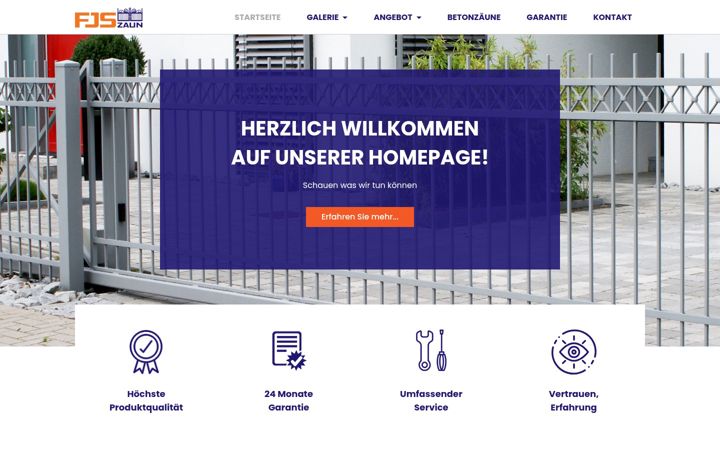 Screenshot of fjs-zaun.de