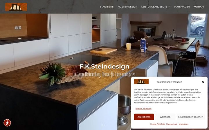 Skærmbillede af fk-steindesign.de