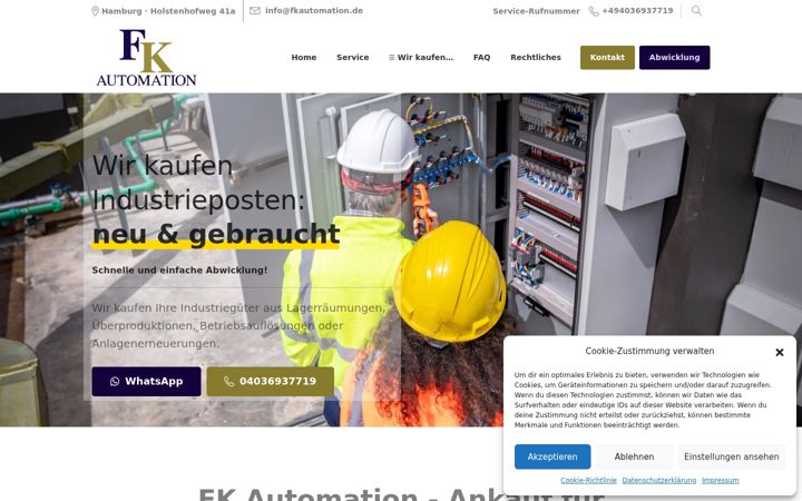 Screenshot von fkautomation.de