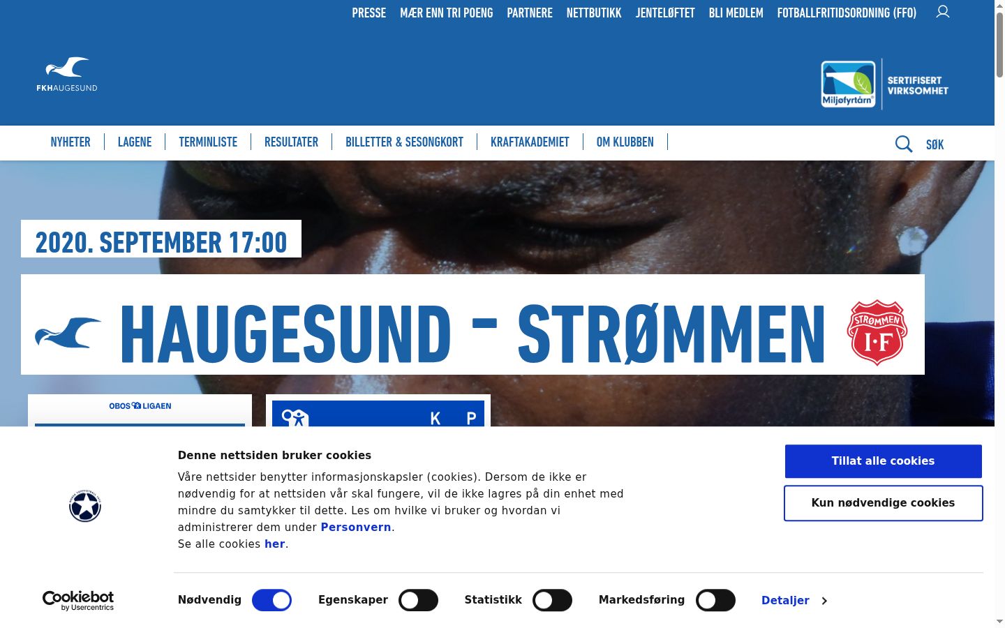 Ekrānuzņēmums ar piekrišanas baneri, kas tika rādīts pirms jebkādas mijiedarbības