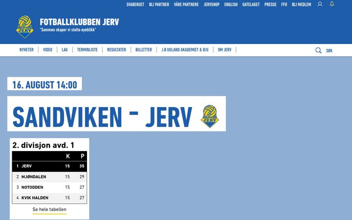 Screenshot of fkjerv.no