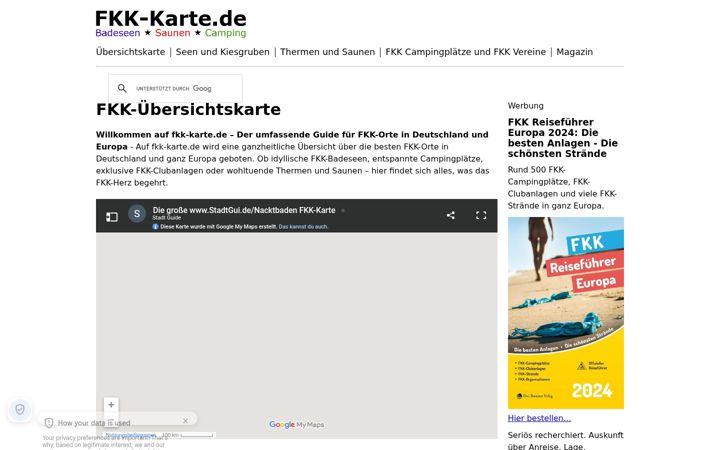 Screenshot von fkk-karte.de