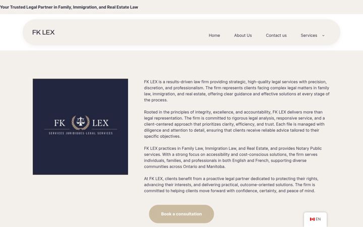 Screenshot of fklex.ca