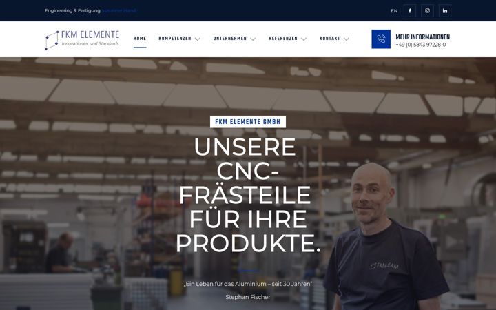 Screenshot of fkm-elemente.de