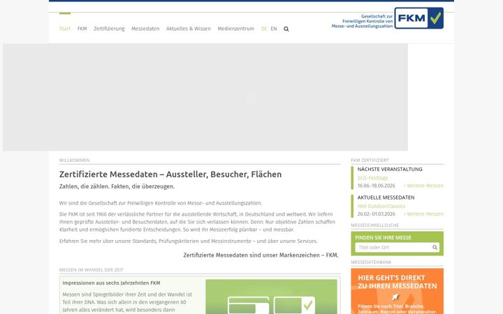 Screenshot of fkm.de