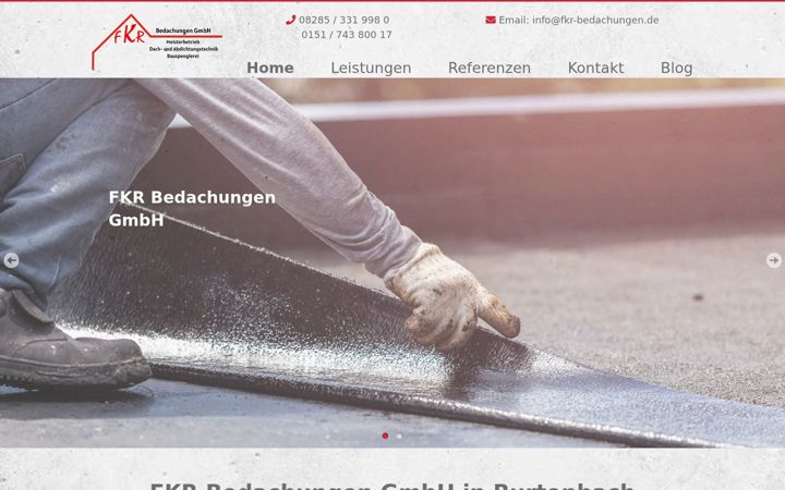 Screenshot of fkr-bedachungen.de
