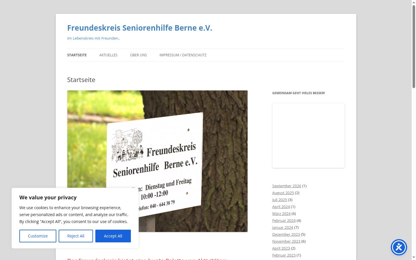 Snímek obrazovky baneru souhlasu zobrazeného před jakoukoli interakcí