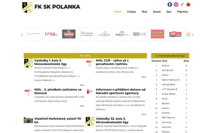 Screenshot of fkskpolanka.cz
