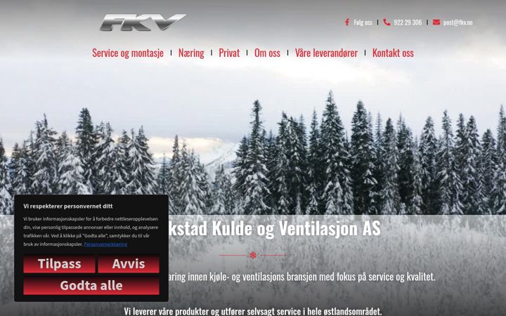 Screenshot of fkv.no