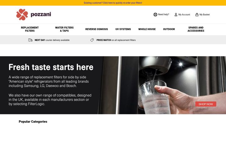 Screenshot of fl402filters.co.uk