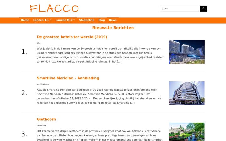 Screenshot of flacco.nl