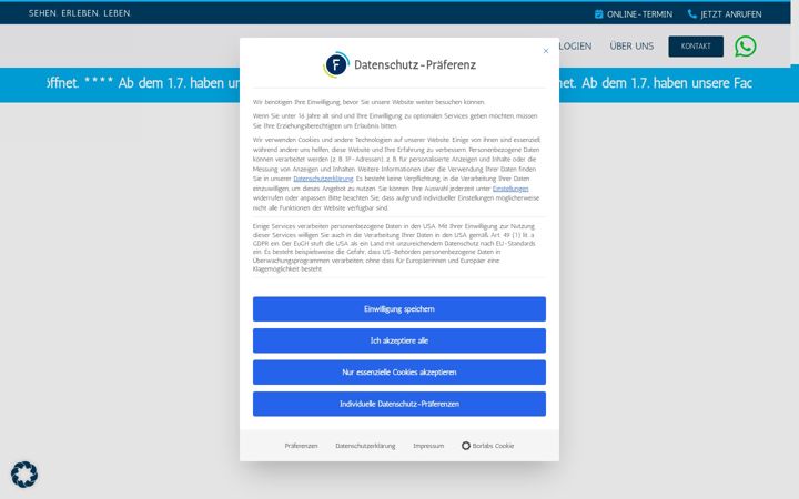 Screenshot di flach-augenoptik.de