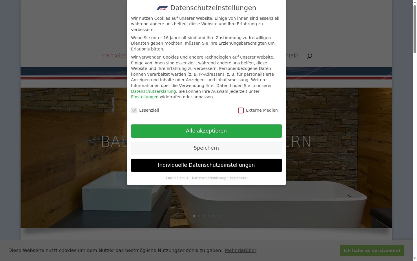 Capture d'écran de la bannière de consentement affichée avant toute interaction