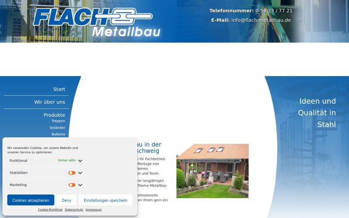 Screenshot di flach-metallbau.de