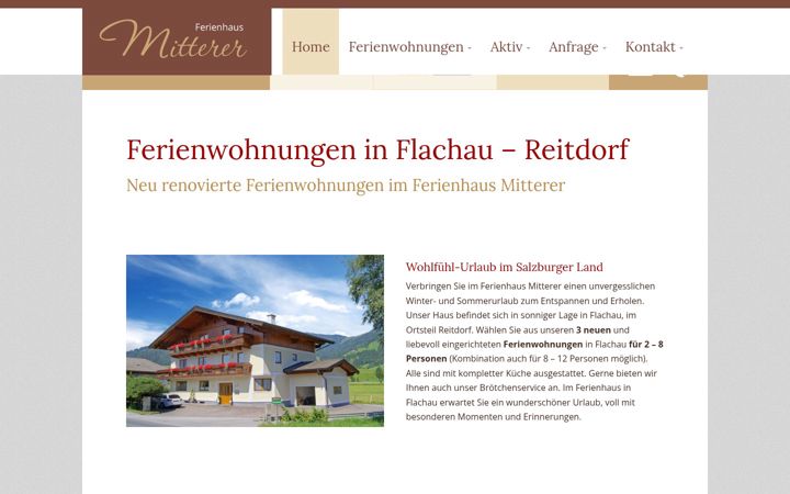 Screenshot of flachau-apartment.at