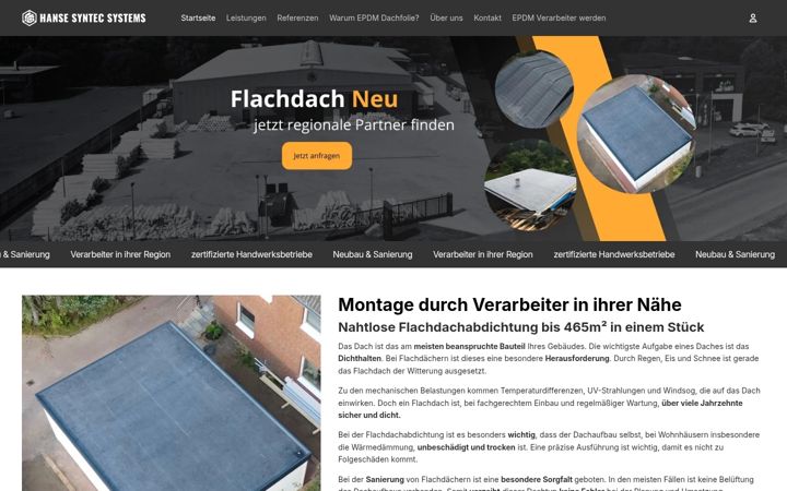 Screenshot of flachdachneu.de