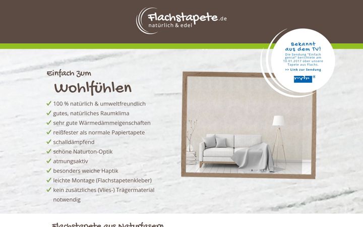 Screenshot di flachstapete.de