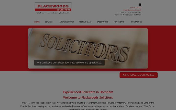 Screenshot of flackwoods.co.uk
