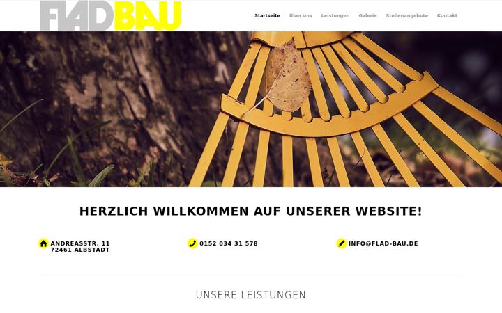 Screenshot di flad-bau.de