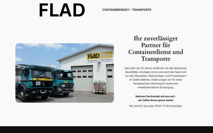 Screenshot di flad-container.de