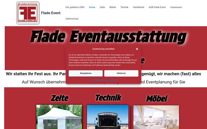 Screenshot di flade-event.de