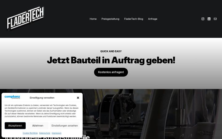 Screenshot of fladertech.de