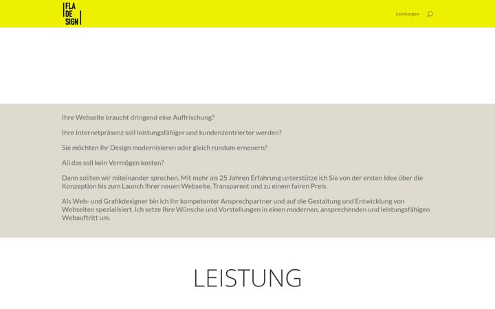 Screenshot di fladesign.de