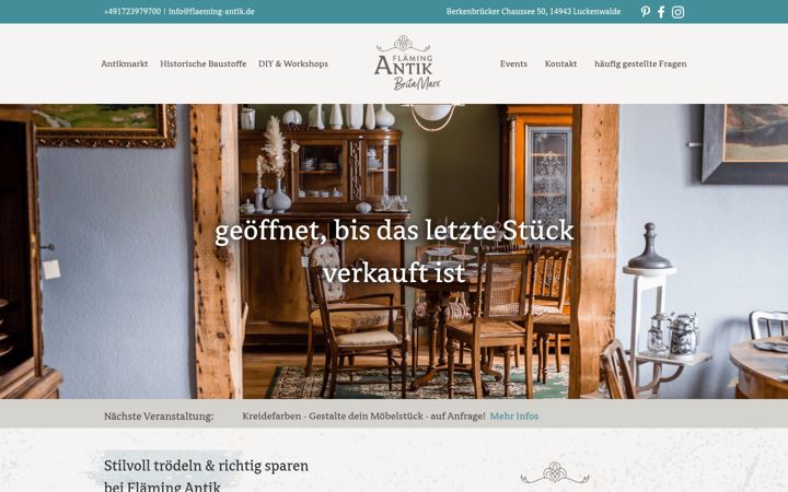 Screenshot ta' flaeming-antik.de