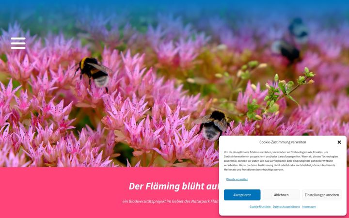 Screenshot of flaeming-blueht-auf.de