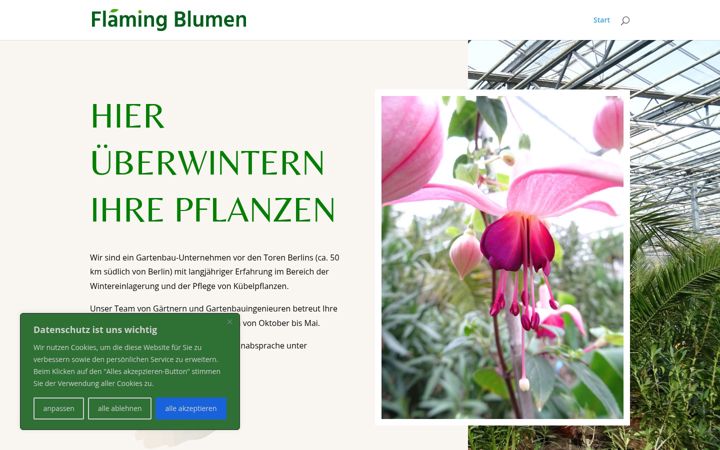 Screenshot ta' flaeming-blumen.de