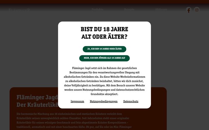 Screenshot of flaemingerjagd.de