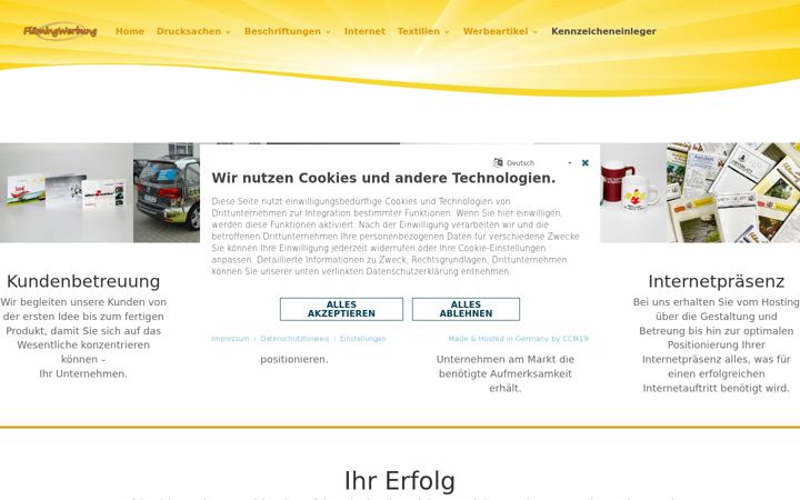 Screenshot ta' flaemingwerbung.de