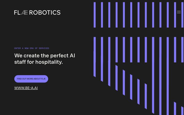 Snímek obrazovky flaerobotics.ai