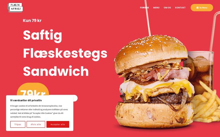Screenshot of flaeskandfries.dk