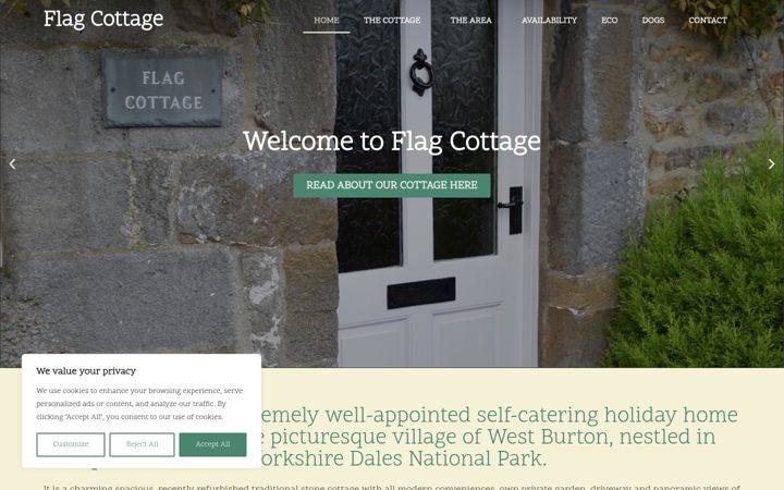 Screenshot of flagcottage.com